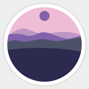Mountain purple view illustration Sticker